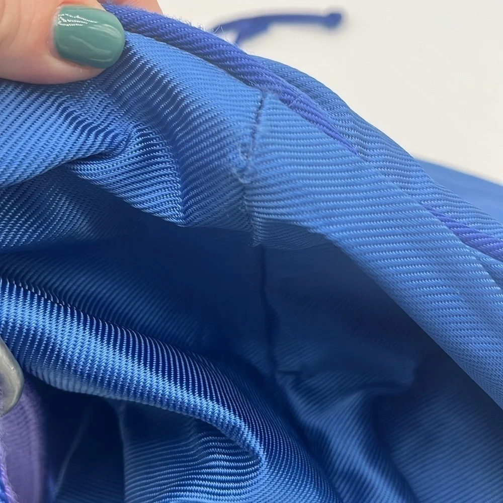 Vintage Clearly Canadian Blue Nylon Bucket Backpack Promo